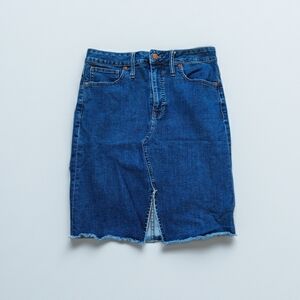 Madewell Dark Blue Denim Pencil Skirt